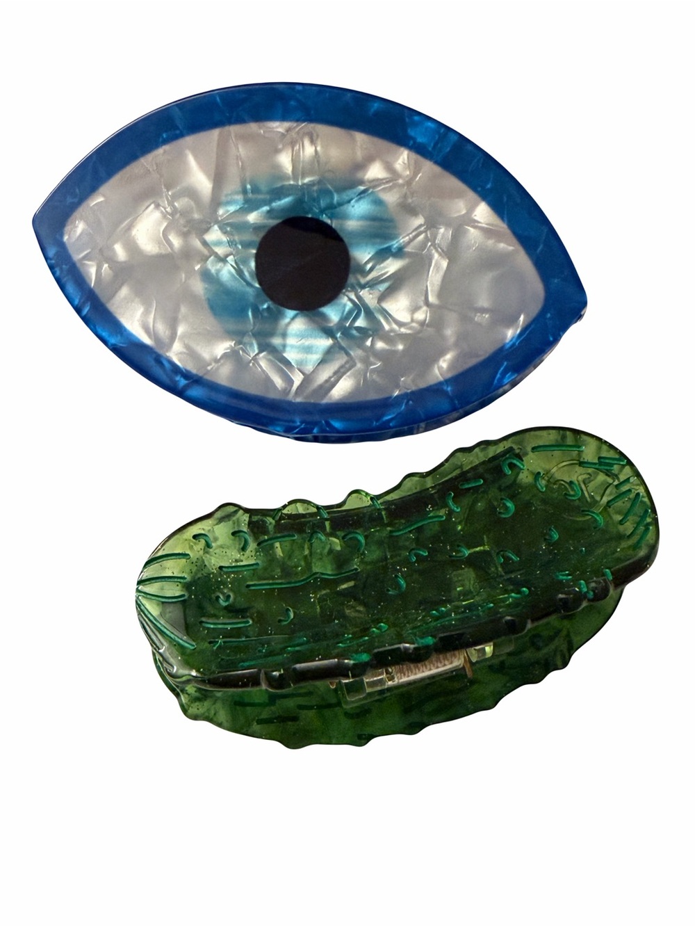 Mini Hair Claw Clips - Pickle and Evil Eye